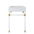 Modway EEI-5535-ACR-WHI Redeem 24" Acrylic Wall-Mount Bathroom Vanity Clear White