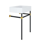 EEI-5537-BLK-WHI Redeem 24" Wall-Mount Black Stainless Steel Bathroom Vanity by Modway
