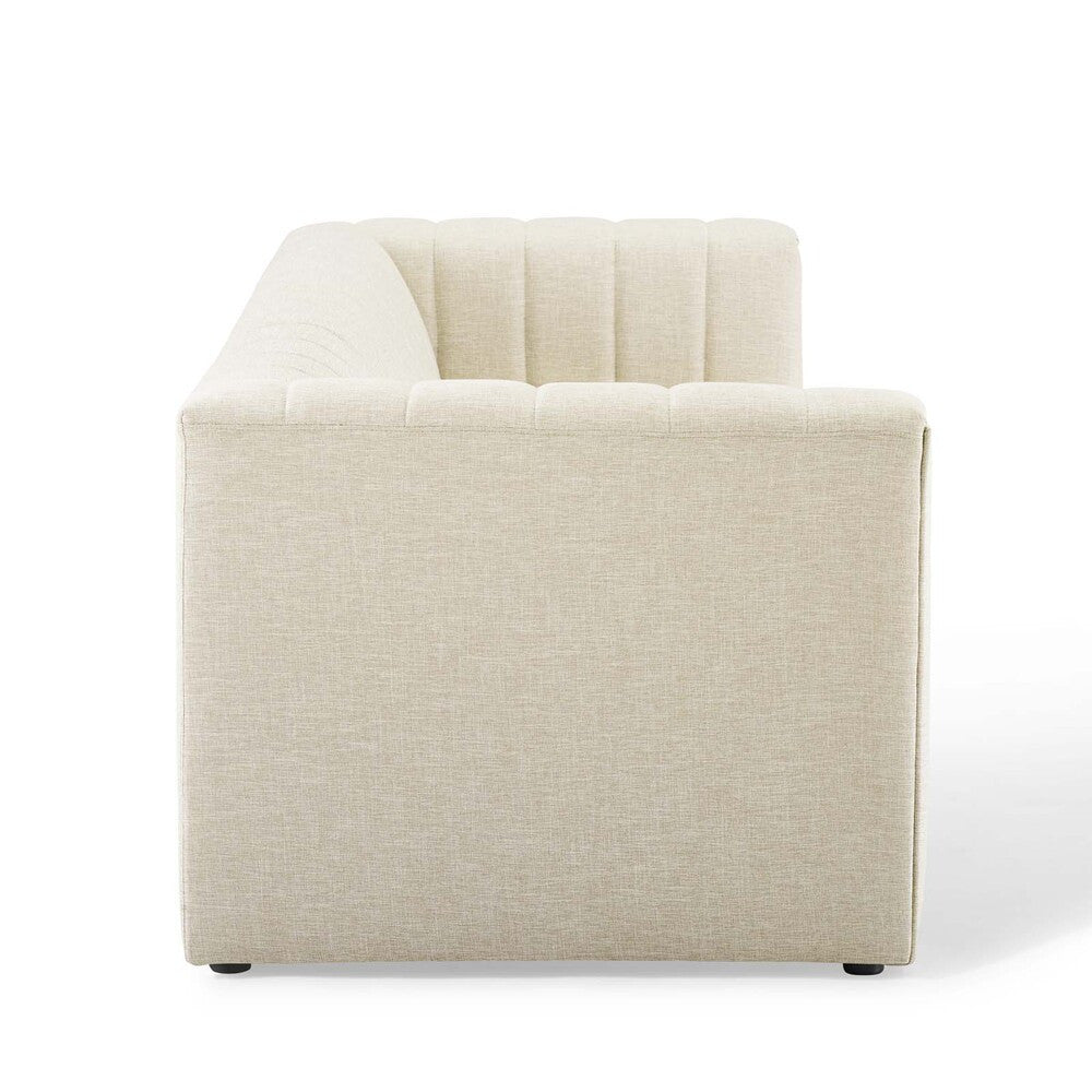 Modway Reflection Channel Tufted Upholstered Fabric Sofa by Modway-EEI-3881-BEI