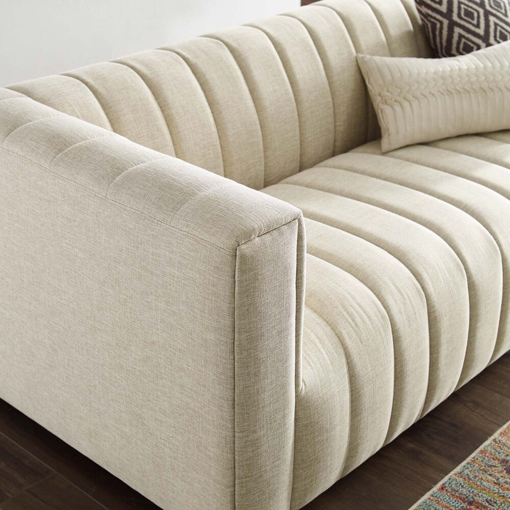 Modway Reflection Channel Tufted Upholstered Fabric Sofa by Modway-EEI-3881-BEI