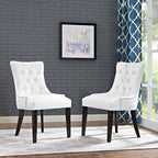 EEI-2742-WHI-SET Regent Vinyl Dining Side Chair Set of 2 by Modway