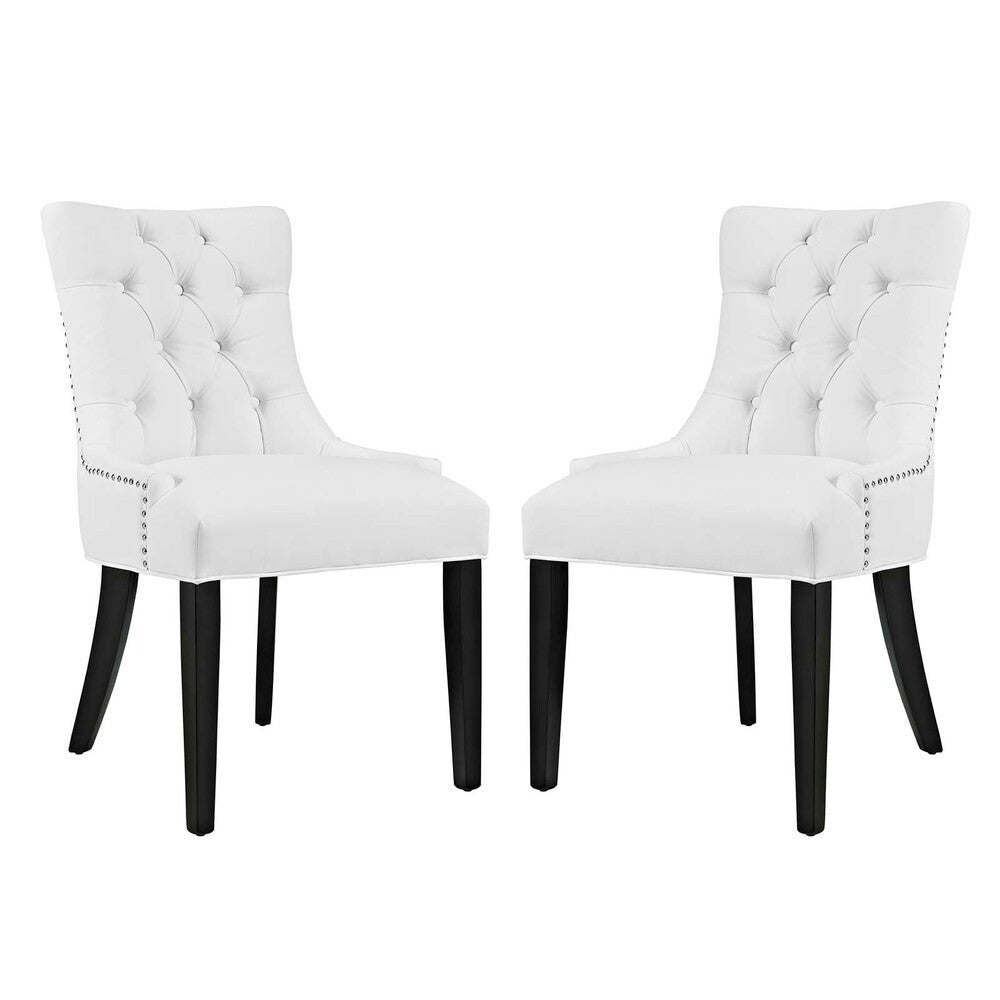 EEI-2742-WHI-SET Regent Vinyl Dining Side Chair Set of 2 by Modway