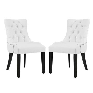 Modway EEI-2742-WHI-SET Regent Vinyl Dining Side Chair Set of 2 White