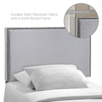 MOD-5218-GRY Region Nailhead Upholstered Twin Headboard by Modway