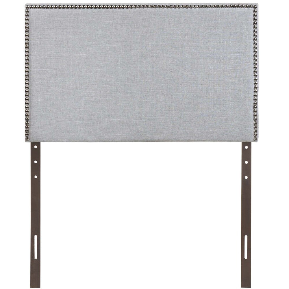 MOD-5218-GRY Region Nailhead Upholstered Twin Headboard by Modway