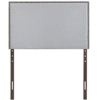 MOD-5218-GRY Region Nailhead Upholstered Twin Headboard by Modway
