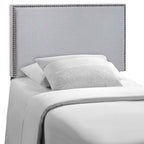 MOD-5218-GRY Region Nailhead Upholstered Twin Headboard by Modway