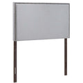 Modway MOD-5218-GRY Region Nailhead Upholstered Twin Headboard Sky Gray