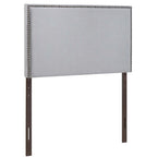 Modway MOD-5218-GRY Region Nailhead Upholstered Twin Headboard Sky Gray