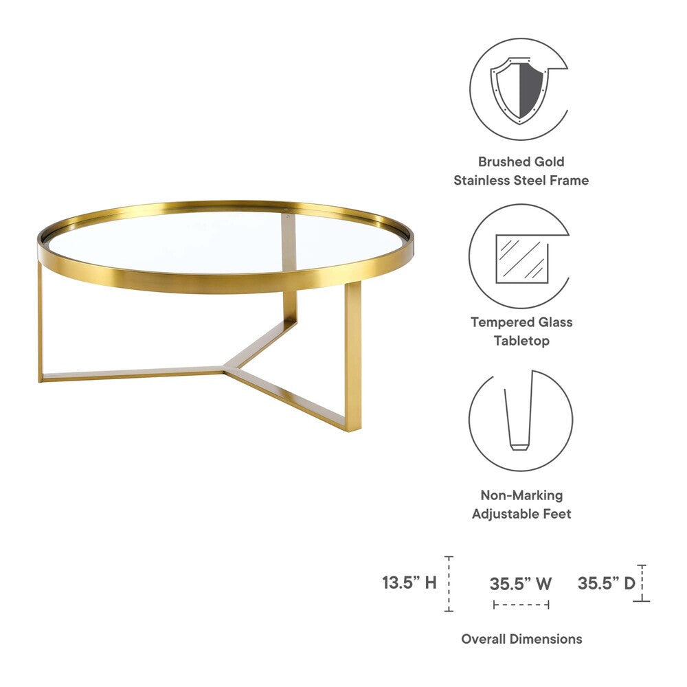 EEI-6153-GLD Relay Coffee Table by Modway