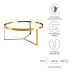 EEI-6153-GLD Relay Coffee Table by Modway