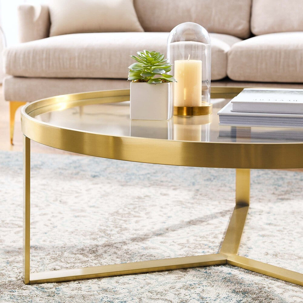 EEI-6153-GLD Relay Coffee Table by Modway
