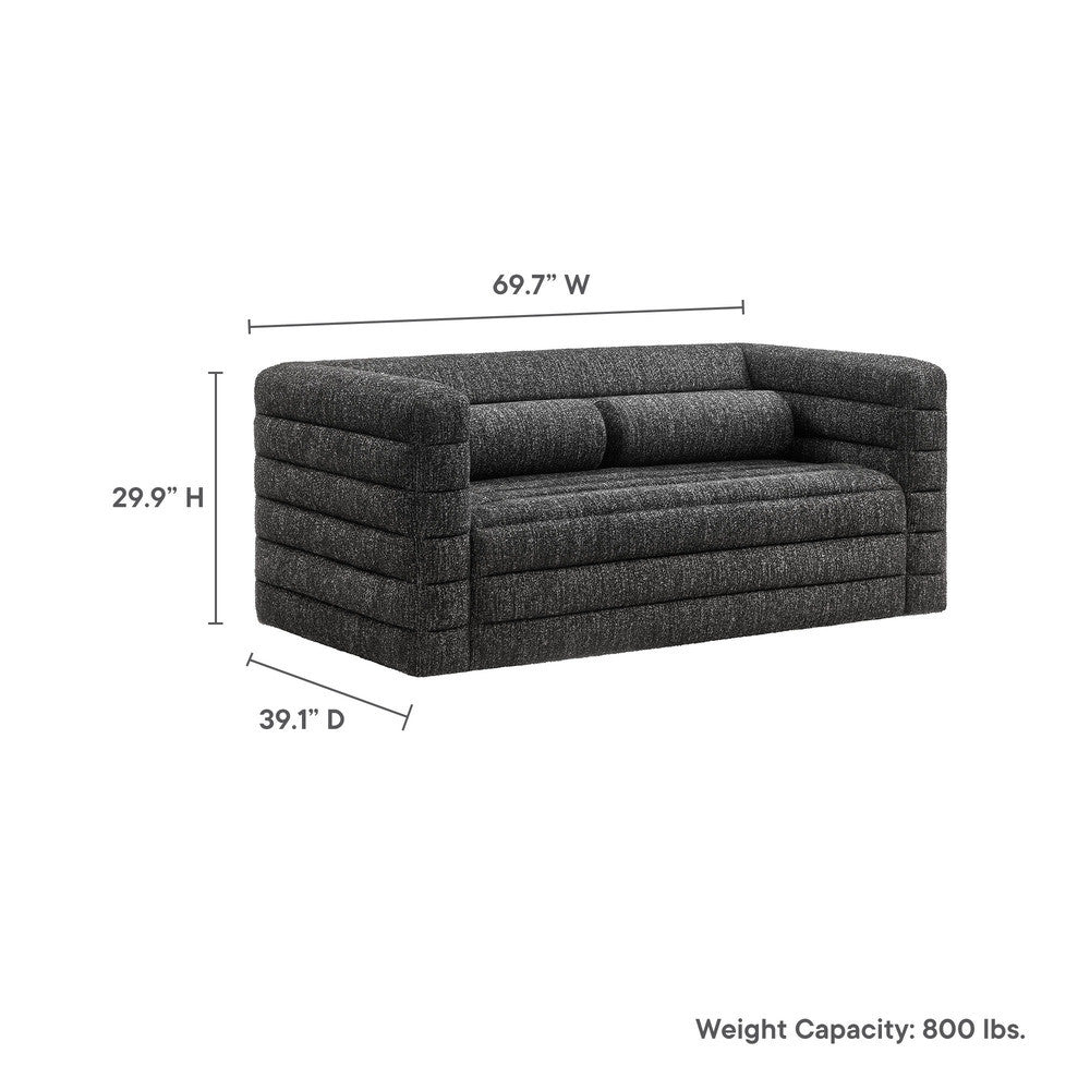 Modway Relle Channel Tufted Boucle Upholstered Loveseat by Modway-EEI-7137