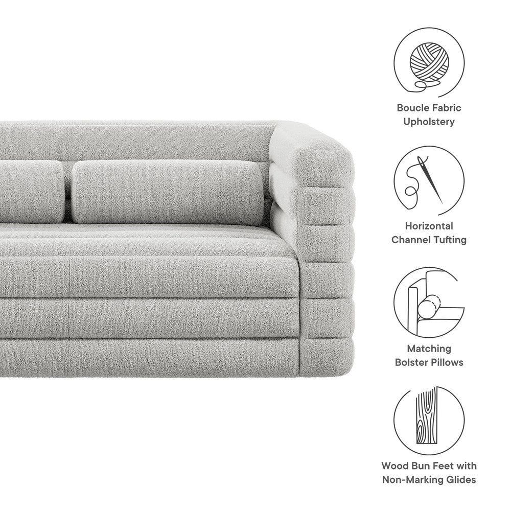 Modway Relle Channel Tufted Boucle Upholstered Loveseat by Modway-EEI-7137