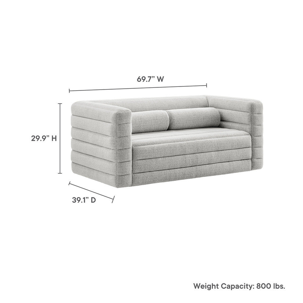 Modway Relle Channel Tufted Boucle Upholstered Loveseat by Modway-EEI-7137