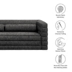 Modway Relle Channel Tufted Boucle Upholstered Sofa by Modway-EEI-7136