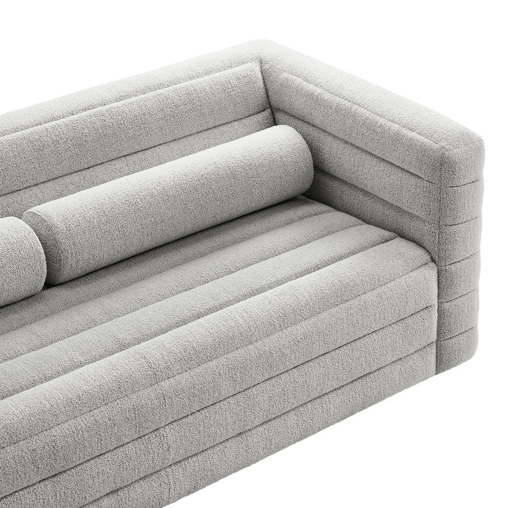 Modway Relle Channel Tufted Boucle Upholstered Sofa by Modway-EEI-7136