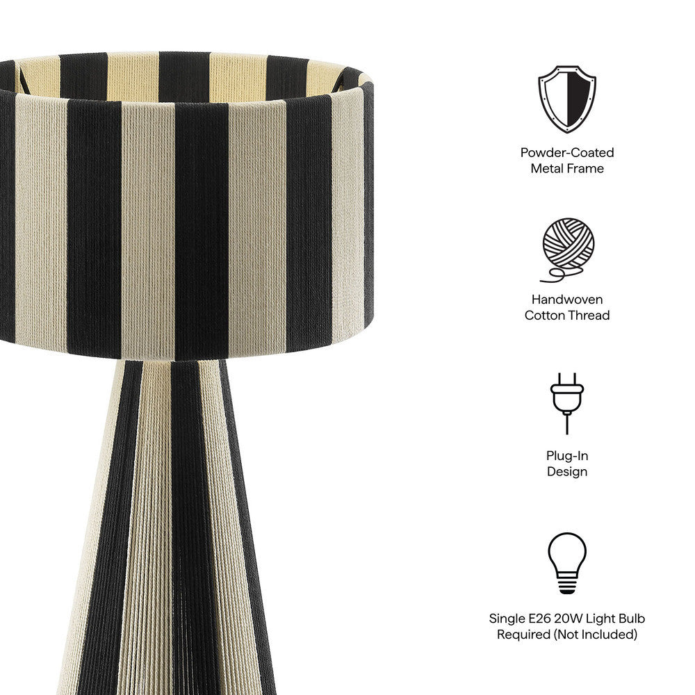 Modway Renae Handwoven Cotton Thread Striped Table Lamp by Modway-EEI-7261