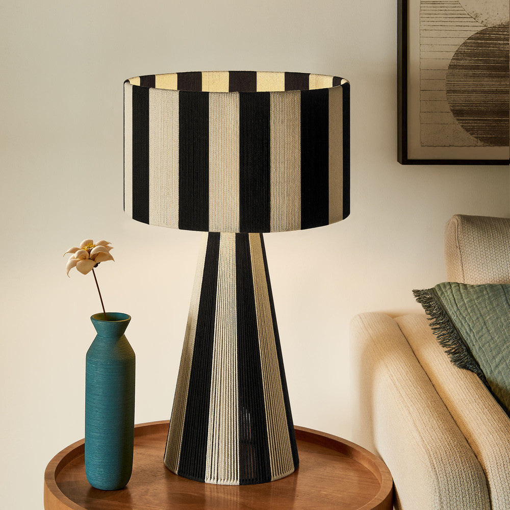 Modway Renae Handwoven Cotton Thread Striped Table Lamp by Modway-EEI-7261