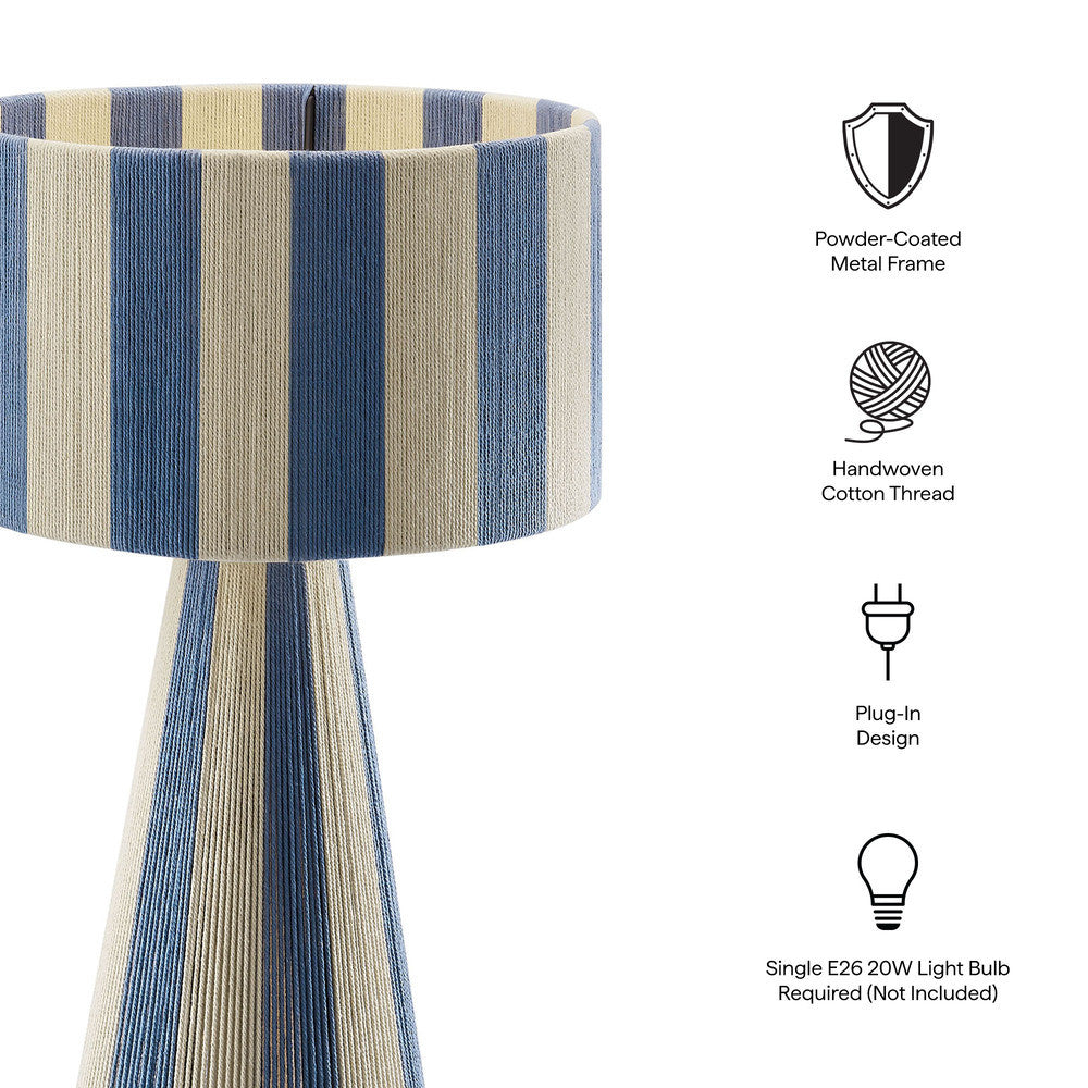 Modway Renae Handwoven Cotton Thread Striped Table Lamp by Modway-EEI-7261