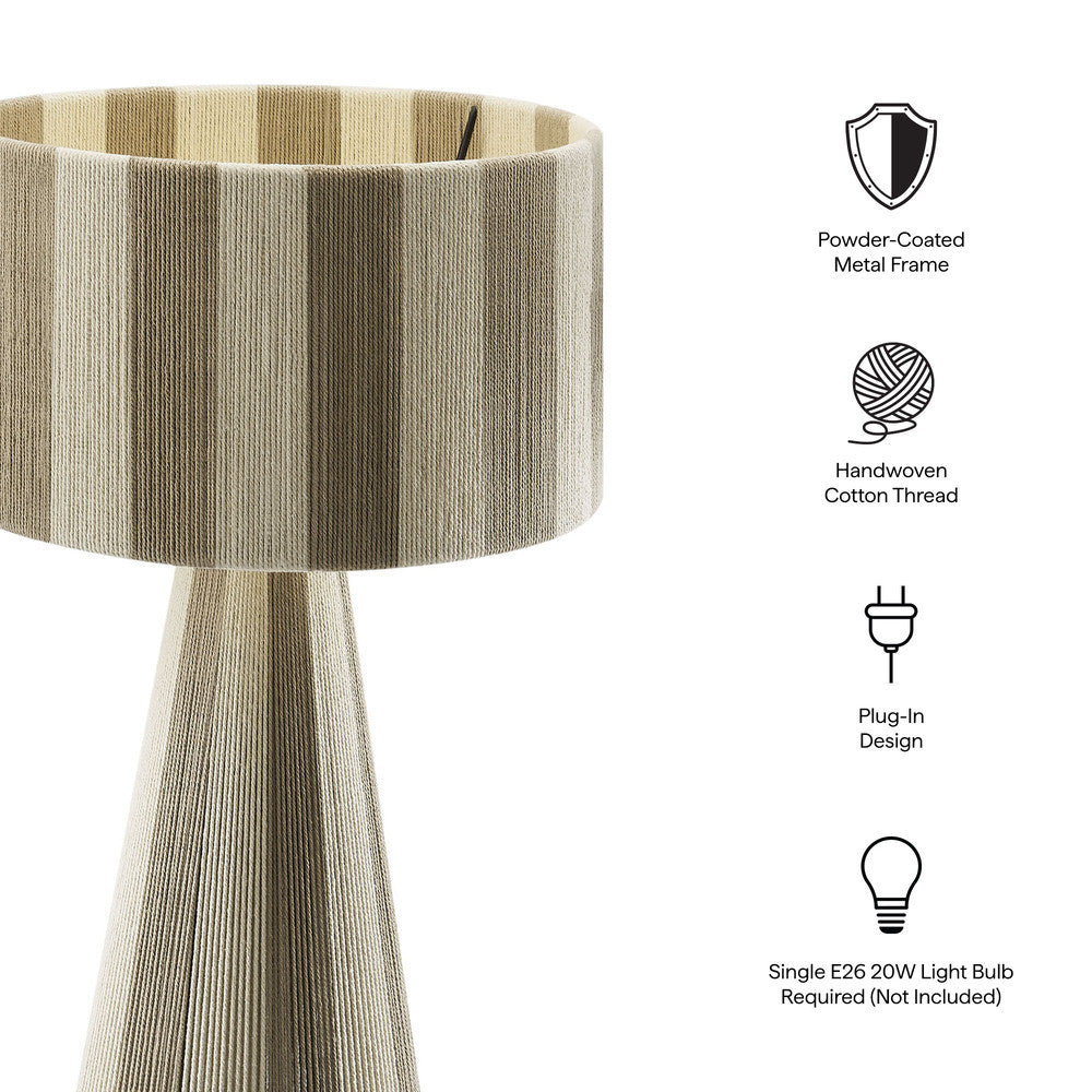 Modway Renae Handwoven Cotton Thread Striped Table Lamp by Modway-EEI-7261