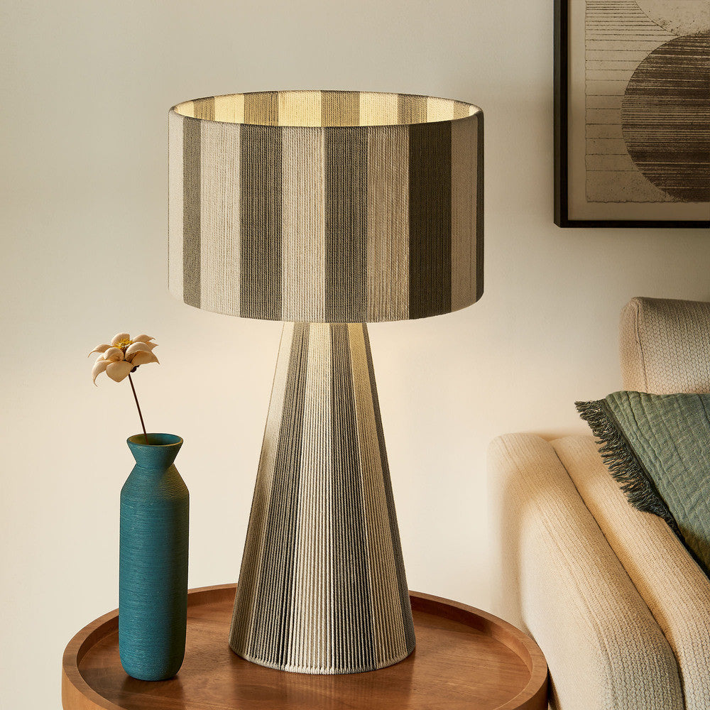 Modway Renae Handwoven Cotton Thread Striped Table Lamp by Modway-EEI-7261