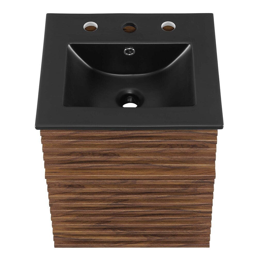 EEI-5390-WAL-BLK Render 18" Wall-Mount Bathroom Vanity by Modway