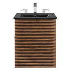 EEI-5390-WAL-BLK Render 18" Wall-Mount Bathroom Vanity by Modway