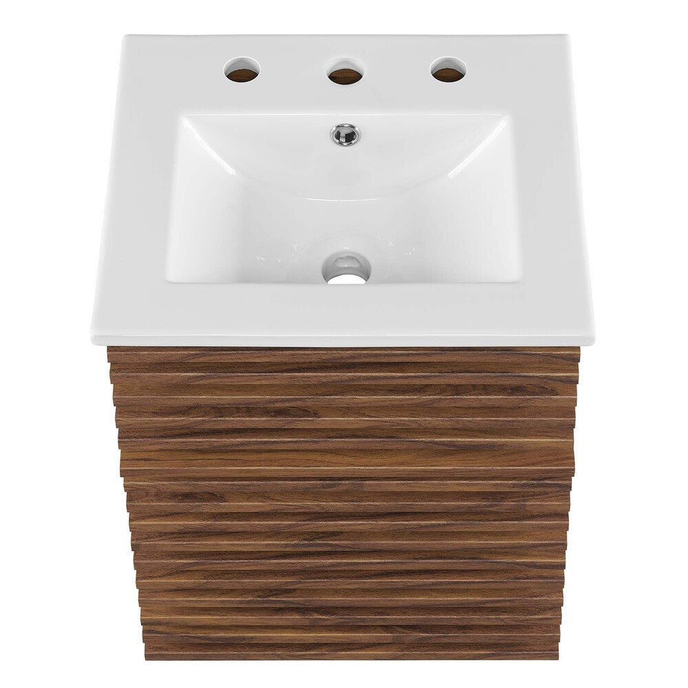 EEI-5419-WAL-WHI Render 18" Wall-Mount Bathroom Vanity by Modway
