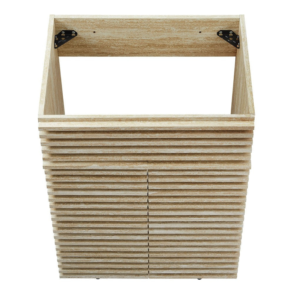 EEI-6967-TRA Render 24" Faux Travertine Bathroom Vanity Cabinet (Sink Not Included) by Modway