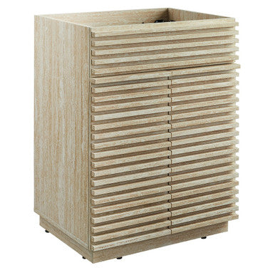 Modway EEI-6967-TRA Render 24" Faux Travertine Bathroom Vanity Cabinet (Sink Not Included) Travertine