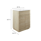 EEI-7047-WHI Render 24" Faux Travertine Bathroom Vanity With Sink by Modway