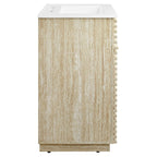 EEI-7047-WHI Render 24" Faux Travertine Bathroom Vanity With Sink by Modway
