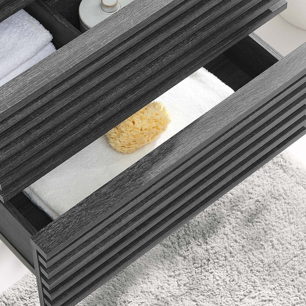 EEI-4338 Render 24" Wall-Mount Bathroom Vanity Cabinet (Sink Basin Not Included) by Modway