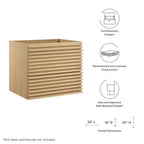 EEI-4338 Render 24" Wall-Mount Bathroom Vanity Cabinet (Sink Basin Not Included) by Modway