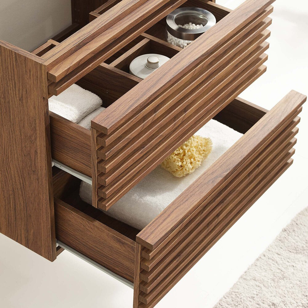 EEI-4338 Render 24" Wall-Mount Bathroom Vanity Cabinet (Sink Basin Not Included) by Modway