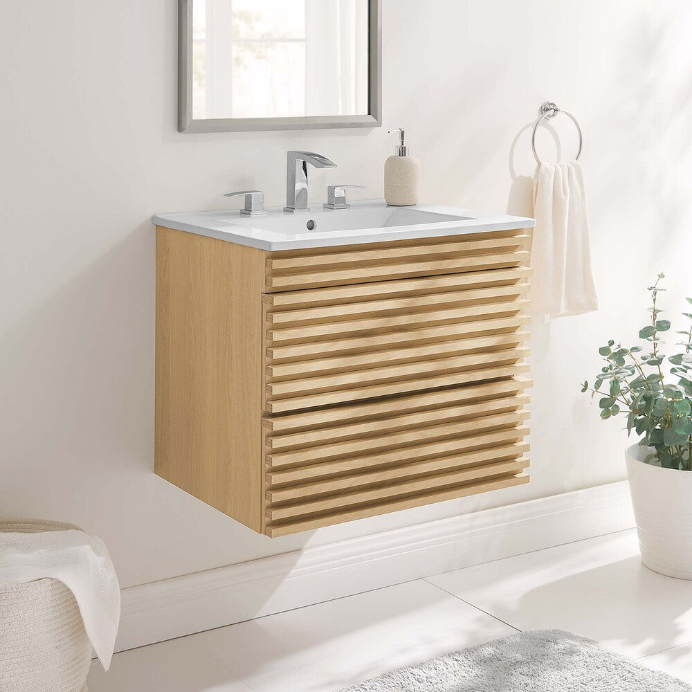 EEI-4433 Render 24" Wall-Mount Bathroom Vanity by Modway