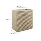 EEI-6968-TRA Render 30" Faux Travertine Bathroom Vanity Cabinet (Sink Not Included) by Modway