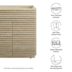 EEI-6968-TRA Render 30" Faux Travertine Bathroom Vanity Cabinet (Sink Not Included) by Modway