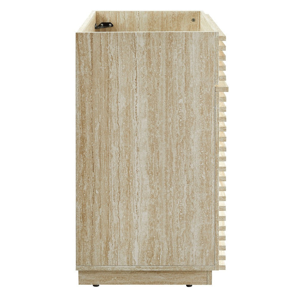 EEI-6968-TRA Render 30" Faux Travertine Bathroom Vanity Cabinet (Sink Not Included) by Modway