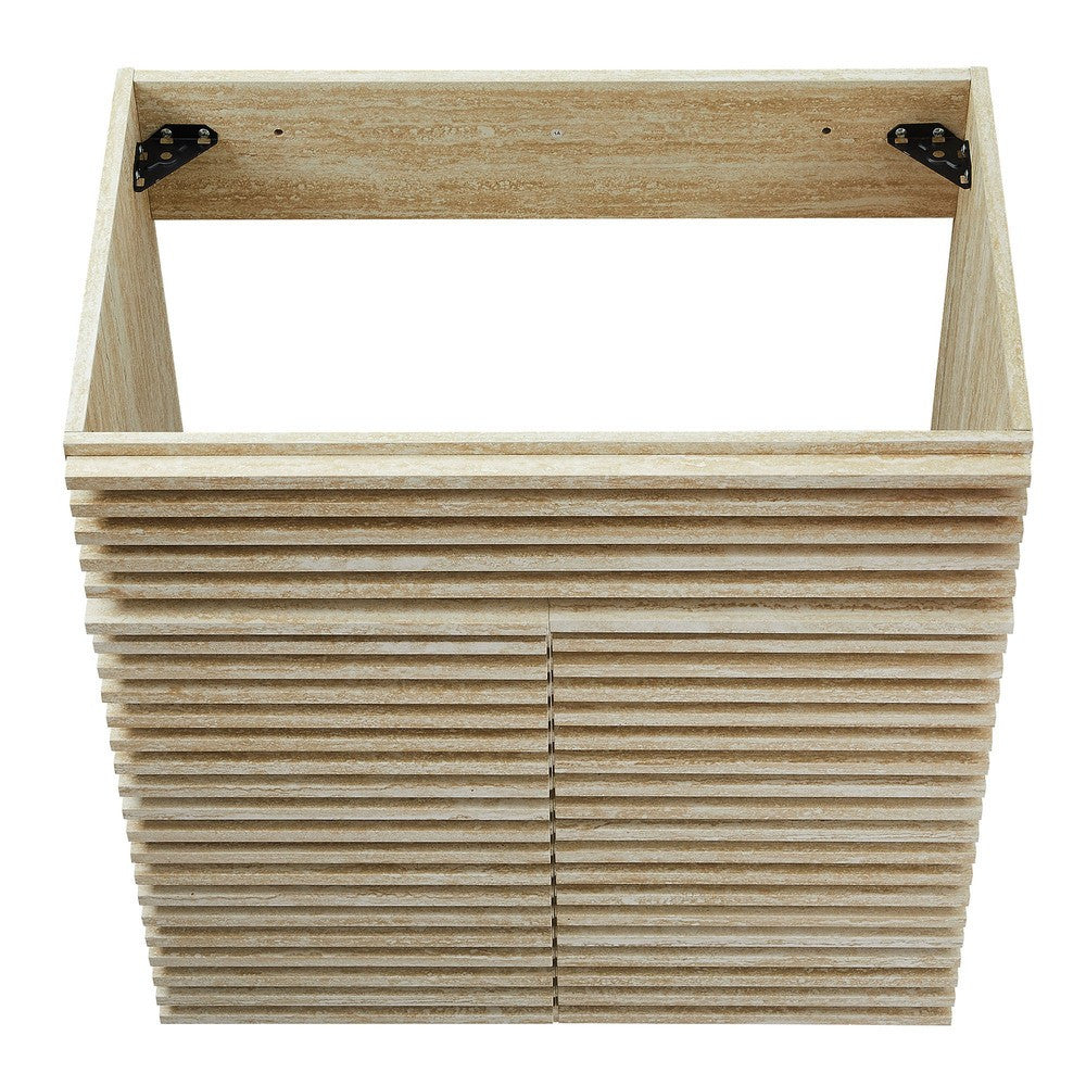 EEI-6968-TRA Render 30" Faux Travertine Bathroom Vanity Cabinet (Sink Not Included) by Modway