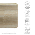 EEI-6969-TRA Render 36" Faux Travertine Bathroom Vanity Cabinet (Sink Not Included) by Modway