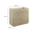 EEI-6969-TRA Render 36" Faux Travertine Bathroom Vanity Cabinet (Sink Not Included) by Modway