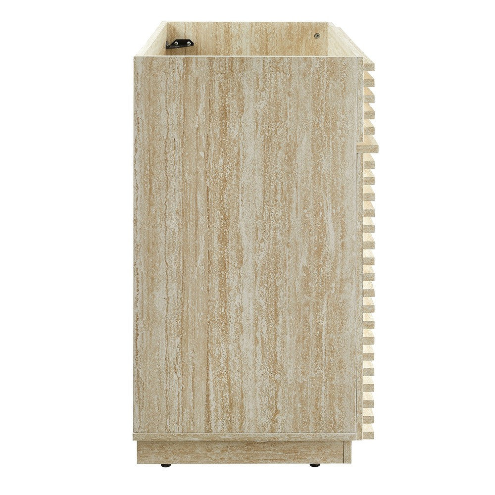 EEI-6969-TRA Render 36" Faux Travertine Bathroom Vanity Cabinet (Sink Not Included) by Modway