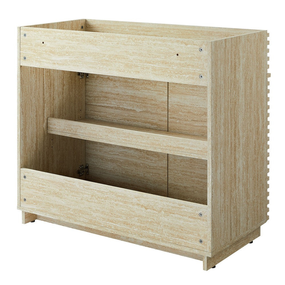 EEI-6969-TRA Render 36" Faux Travertine Bathroom Vanity Cabinet (Sink Not Included) by Modway