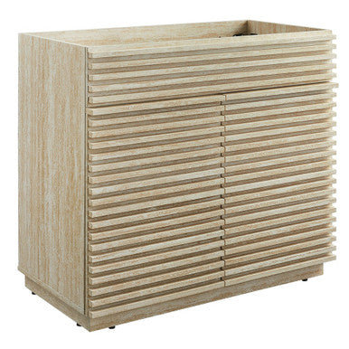 Modway EEI-6969-TRA Render 36" Faux Travertine Bathroom Vanity Cabinet (Sink Not Included) Travertine