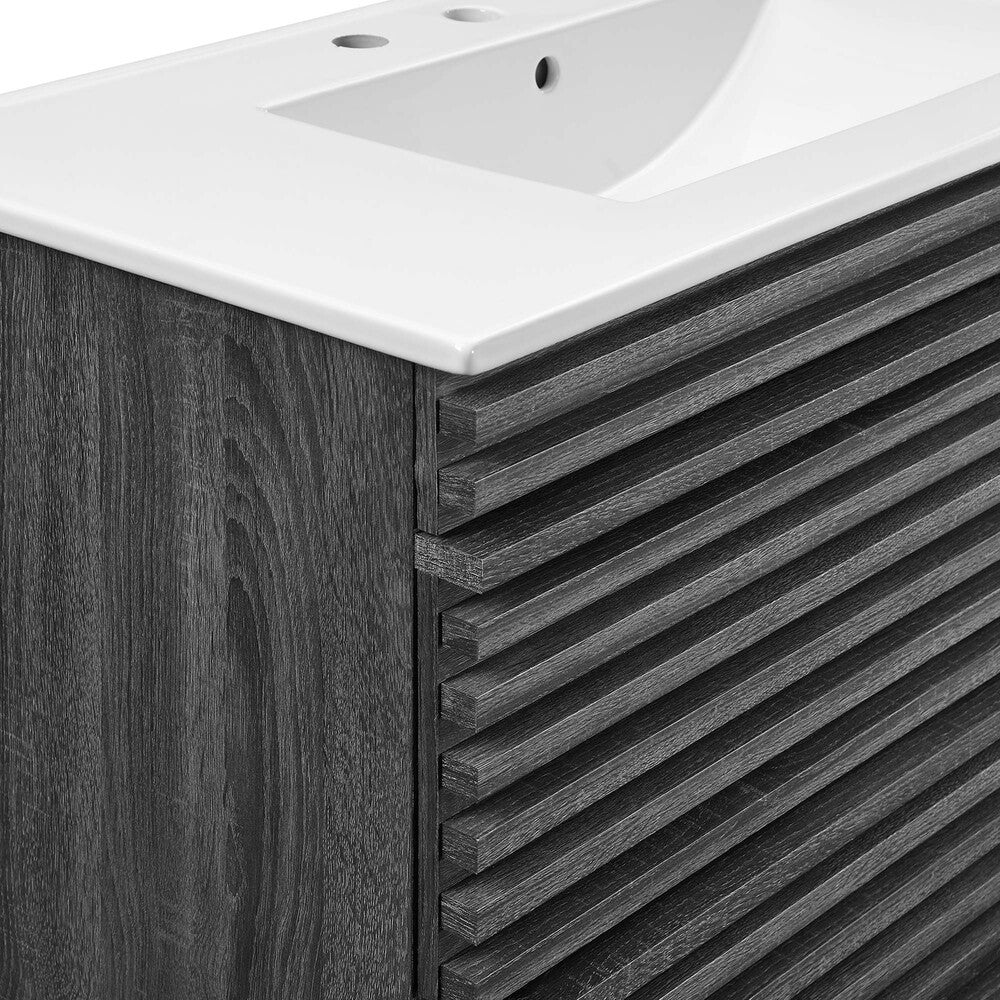 EEI-4436 Render 36" Wall-Mount Bathroom Vanity by Modway