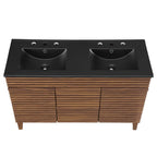 EEI-5381-WAL-BLK Render 48" Double Sink Bathroom Vanity by Modway