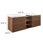 EEI-6941 Render 62" Wall-Mount Double Sink Bathroom Vanity by Modway