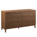 Modway MOD-7200-WAL Render 63" 6-Drawer Dresser Walnut